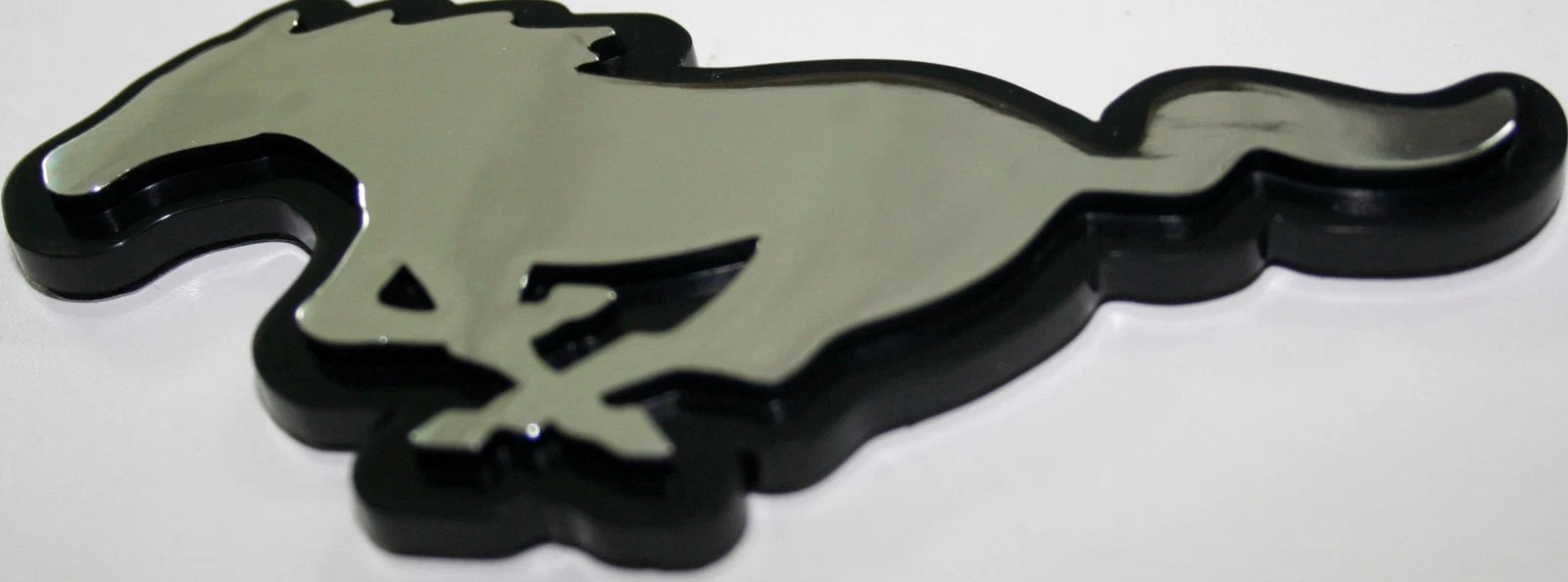 Chrome Emblem Tag Adhesive Sticker for Ford Mustang (3D, 5.0, Saleen)