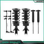 Front Struts Rear Shocks Sway Bars w/Coil Springs for Ford Fusion (2013–2018)