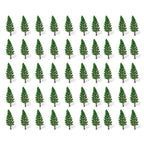 50pcs 1.88" Pine Trees for Railroad Landscape Scenery