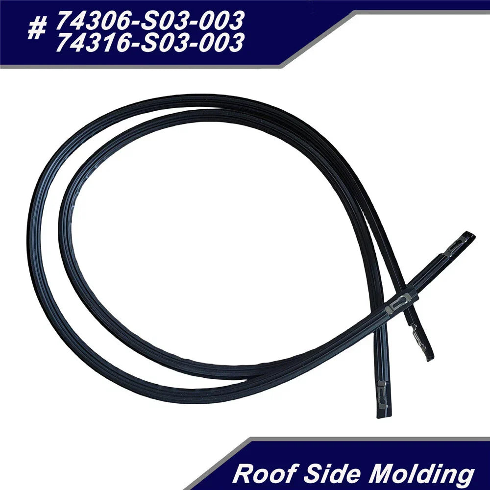 Left & Right Roof Side Moulding Rubber for Honda Civic EK2 EK3 EK4 EK9 (1996-2000)