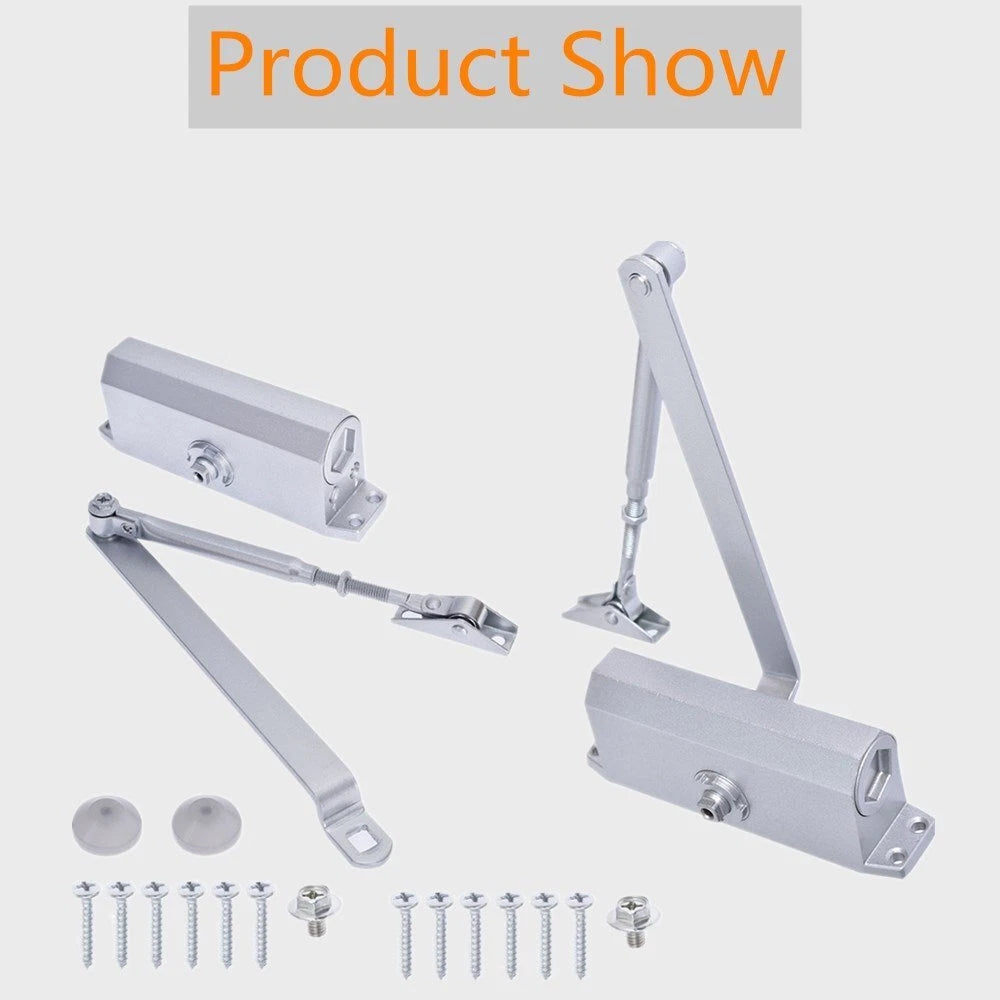 Set of 2 Aluminum Door Closers for Commercial Use (45-65KG)