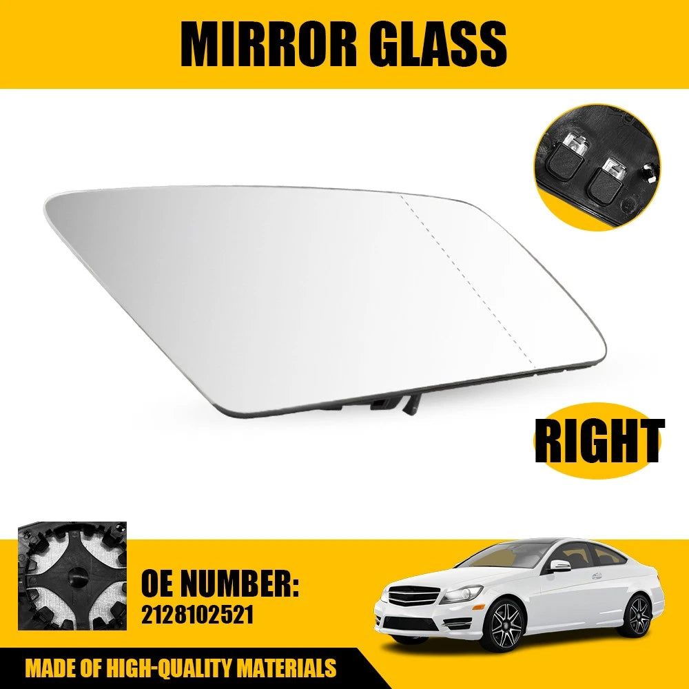 Heated Passenger Side Mirror Glass for Mercedes E250 E350 E400 E550 (2010–2016)