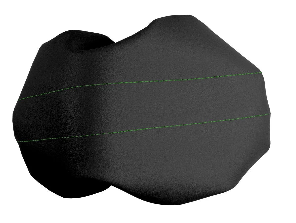 Leather Console Lid Armrest Cover for Ford Expedition (1997–2002) Green Stitch