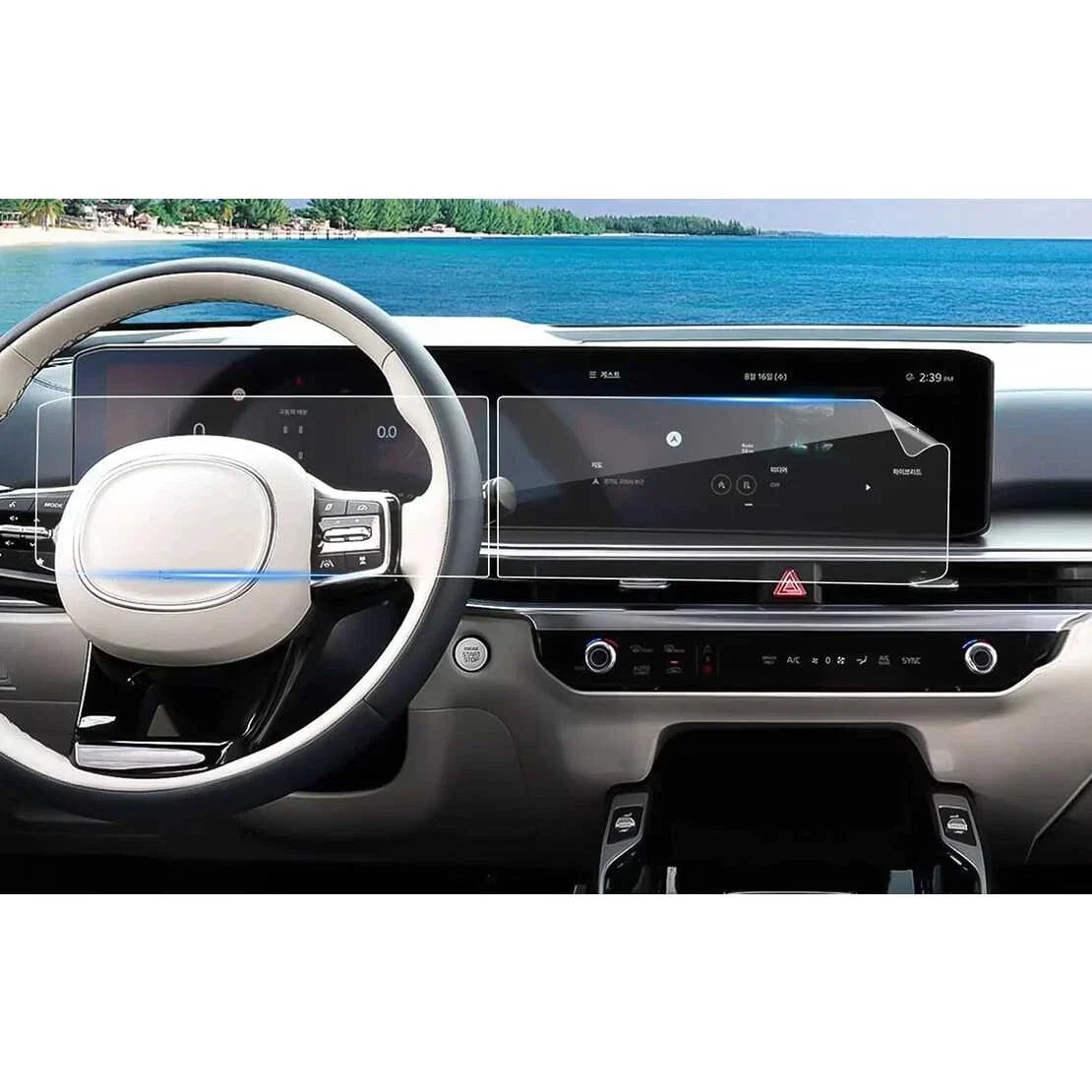 2 x 12.3" PET Touch Screen Protectors for Kia K5 LXS GT-Line GT EX (2021-2025)