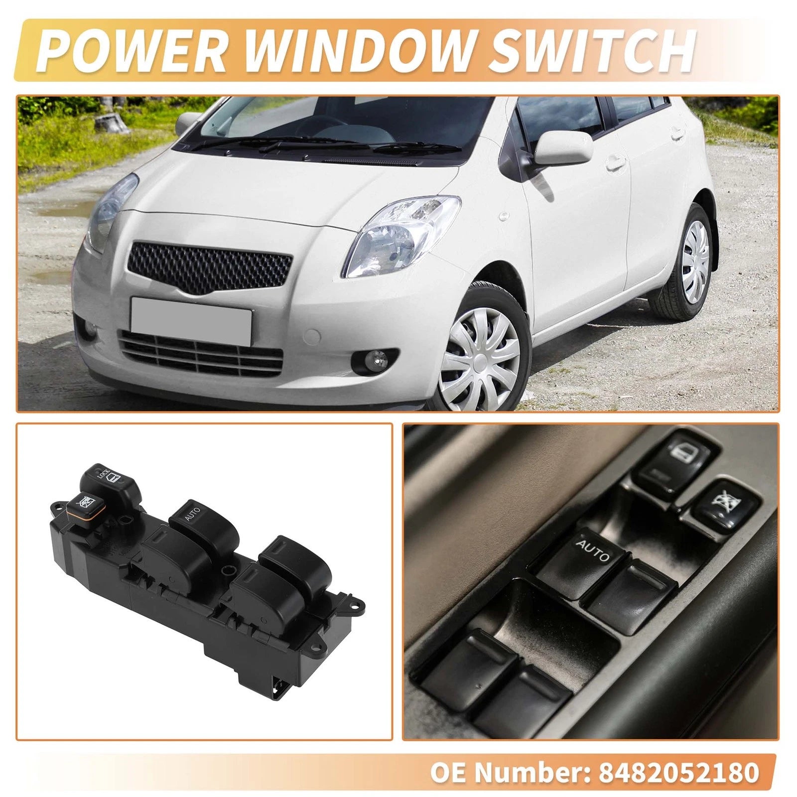 Power Window Switch for Toyota Yaris (1999–2005) No. 8482052180