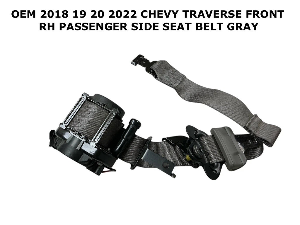 Front Right Seat Belt for Chevy Traverse (2018–2022) Gray 84831935