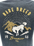 Bronco T-Shirt Gray with Rare Breed Script for Ford Bronco (1966–1977)
