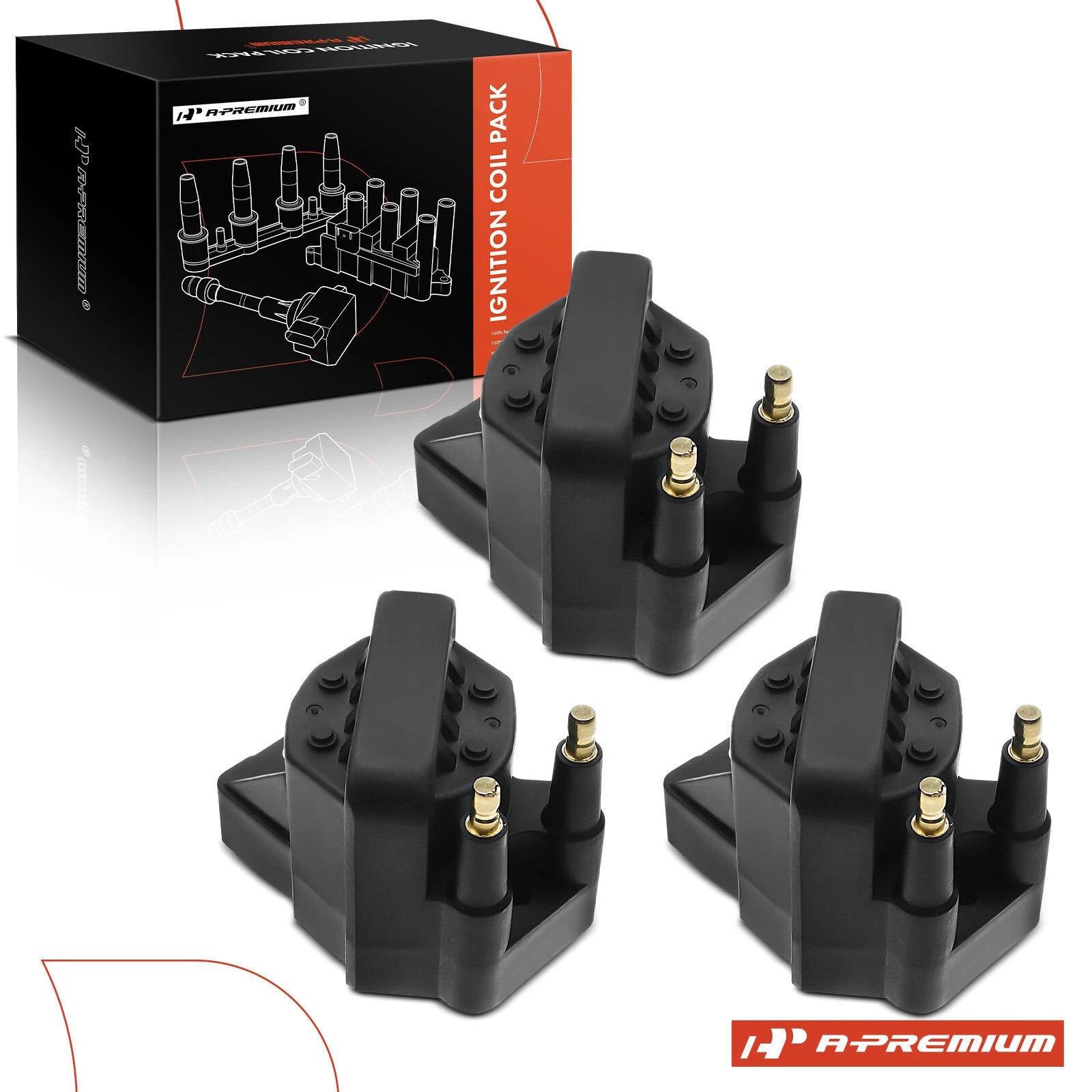 3X Ignition Coil for Chevy Malibu (1997–2003) Impala (2000–2005)