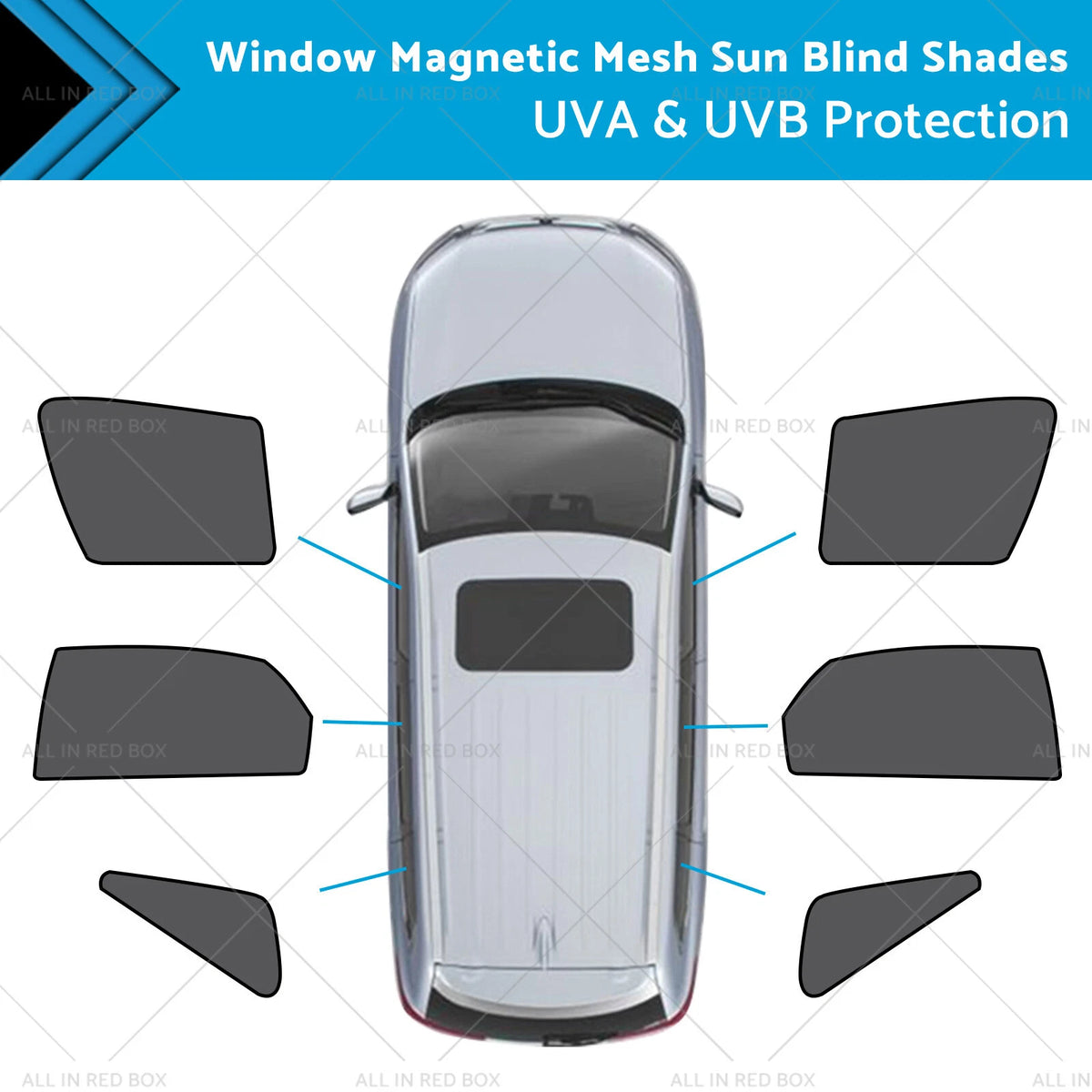 Set of 2 Magnetic Mesh Sun Blind Shades for Lexus NX (2014–2021)