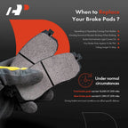 4X Front Ceramic Brake Pads for Chevrolet Colorado GMC Canyon (2015â2020)