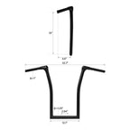19" Rise Ape Hanger Handlebar for Harley FLFB FLFBS FXBR (2018–2023)