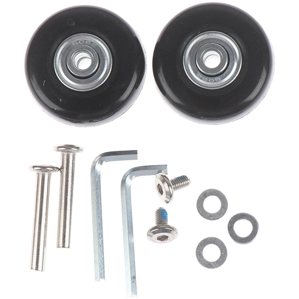 Set of 4 Rubber Alloy Silent Wheels for Suitcase Replacement