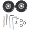 Set of 4 Rubber Alloy Silent Wheels for Suitcase Replacement