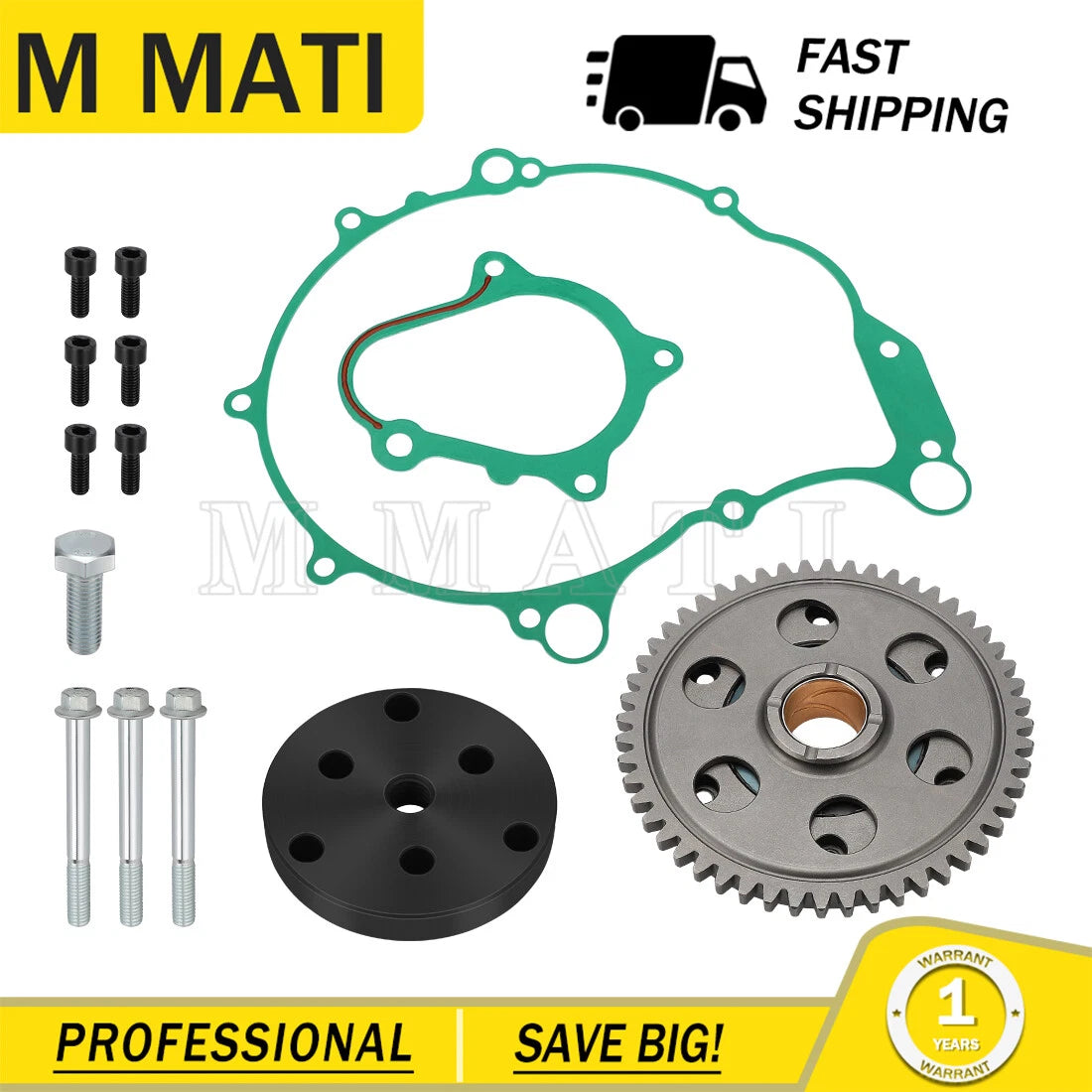 Starter Clutch Gear Gasket Bolts Flywheel Puller for Yamaha Raptor 660 (2004–2005)
