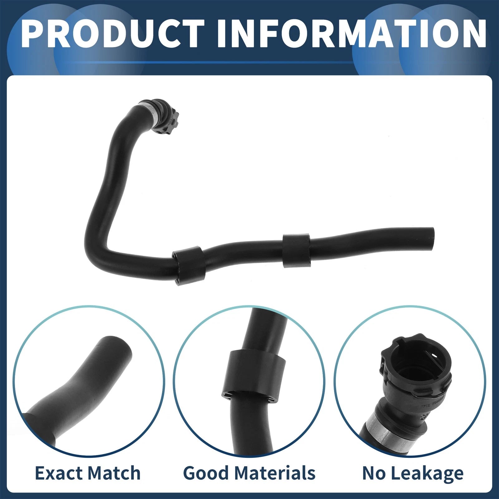 HVAC Heater Hose for BMW X3 E83 3.0L L6 (2007–2010) No. 64213416609 Rubber