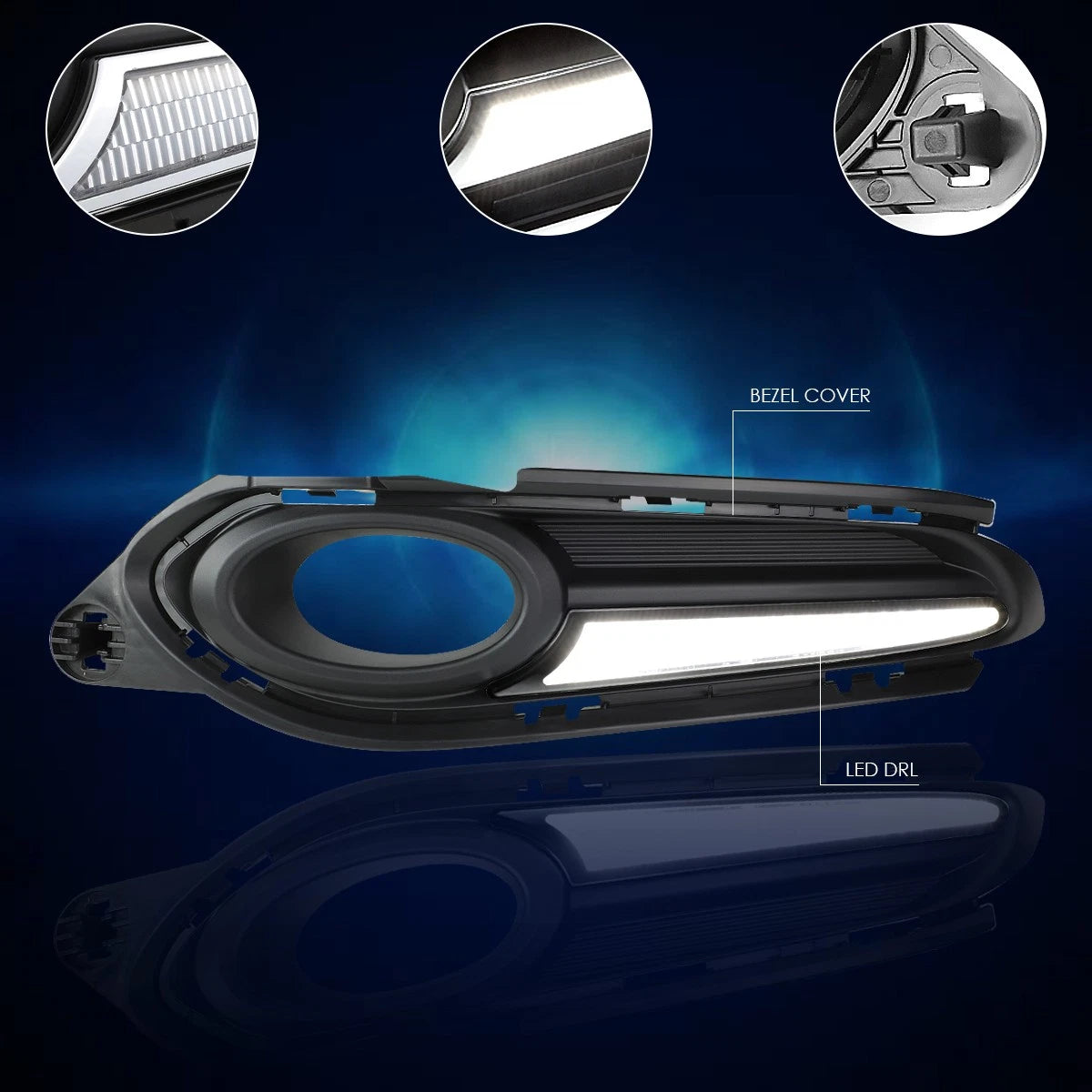 Fog Light Bezel Cover with LED DRL for Honda HR-V (2016–2018)