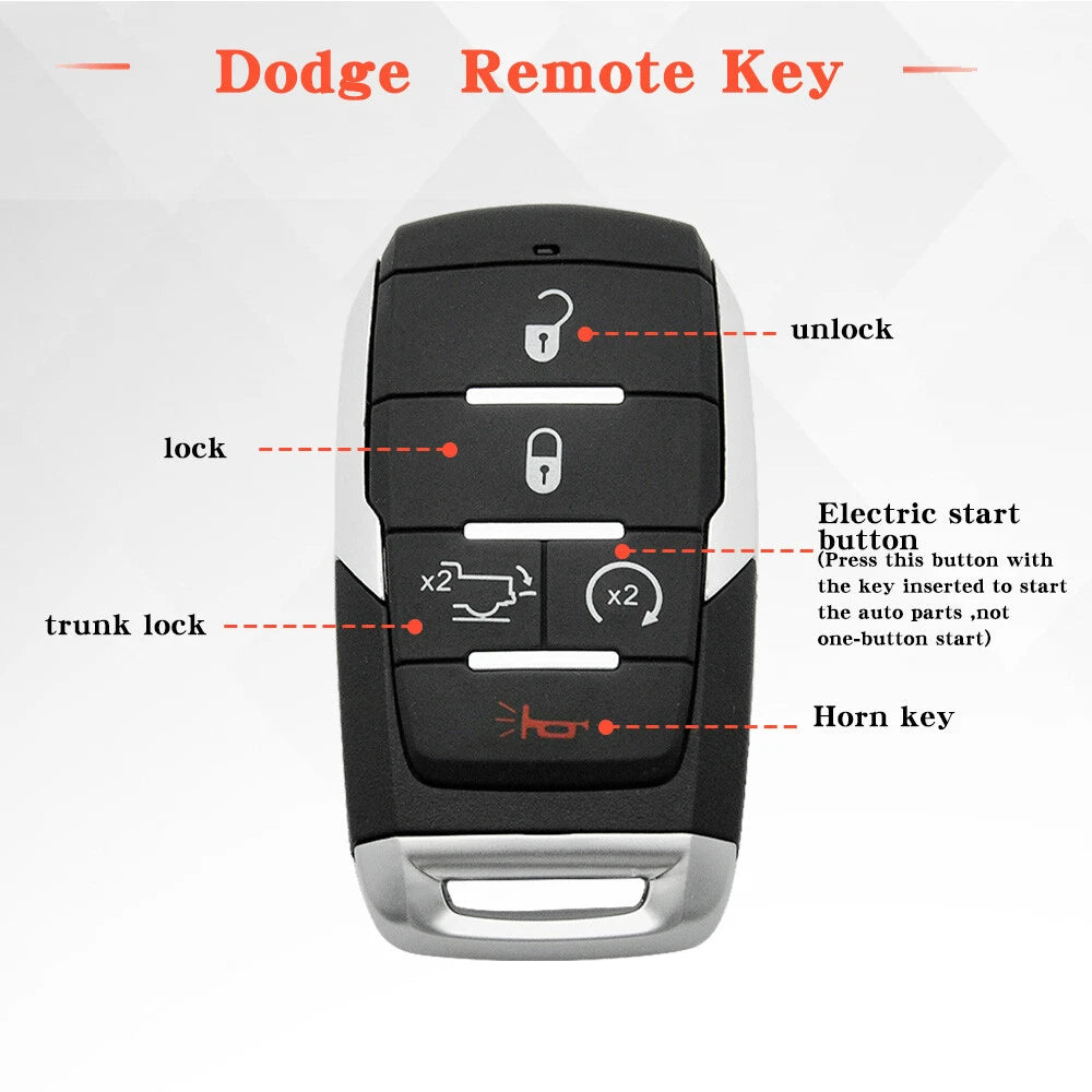 Smart Remote Key Fob for Ram 1500 (2019–2023) OHT-4882056, 68442909