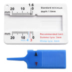 Tire Tread Depth Caliper for Universal Use (1 Pc, 40mm/1.57inch, 65mm/2.56inch)