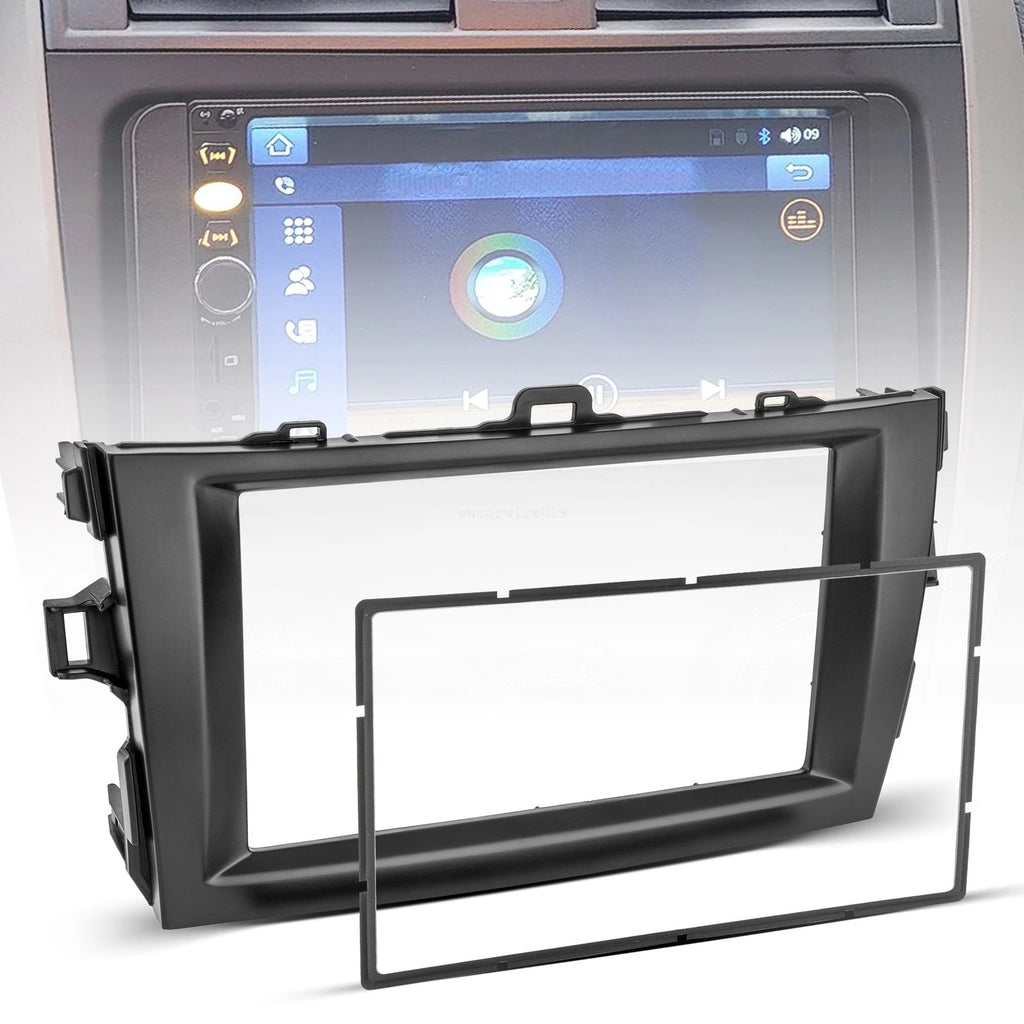2 DIN Radio Stereo Install Mount Housing Dash Kit for Toyota Corolla (2009–2013)