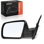 Left Driver Manual Mirror with Manual Folding Chrome for Toyota Tundra (2007-2013)