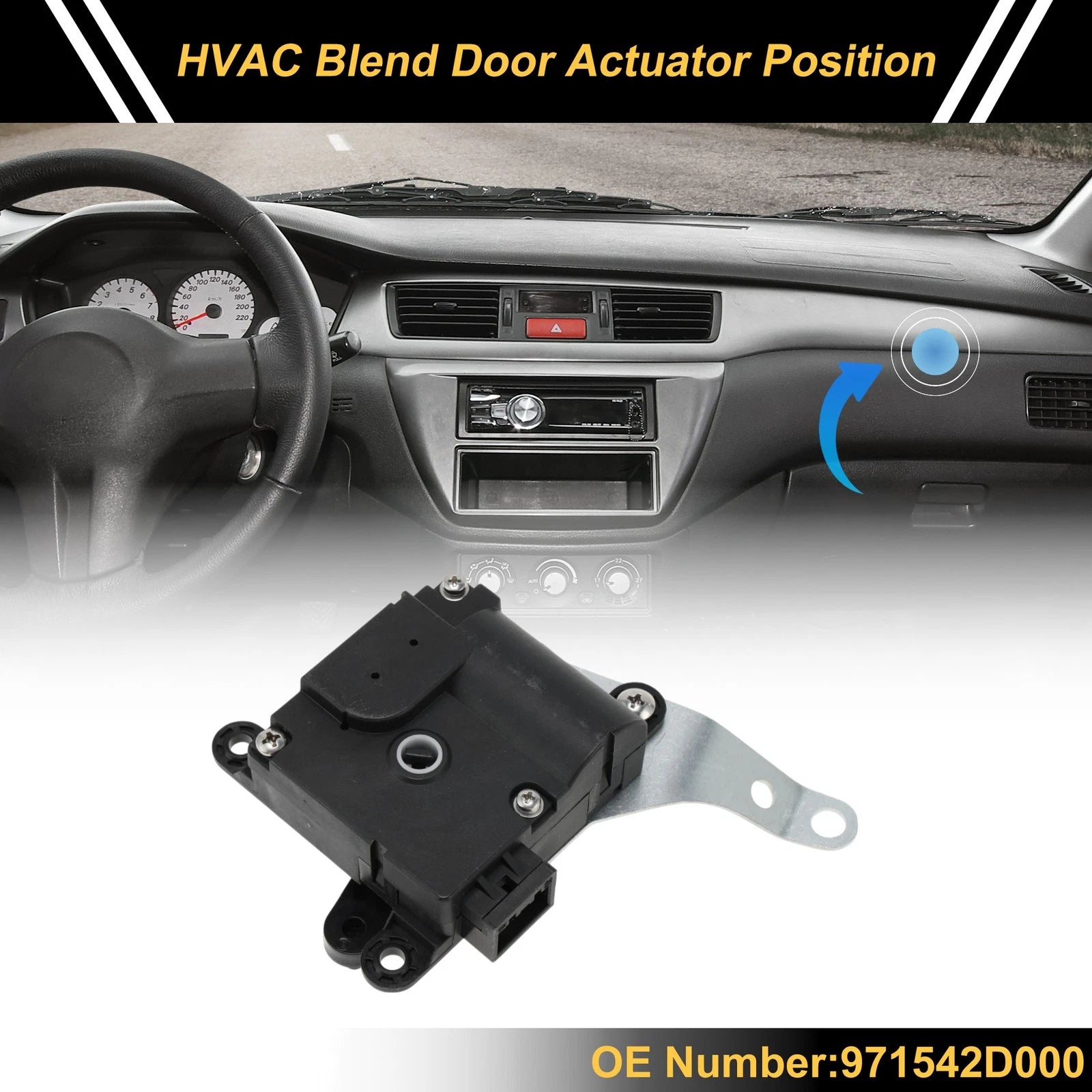 HVAC Heater Blend Door Actuator for Hyundai Elantra (2003–2006) No. 971542D000