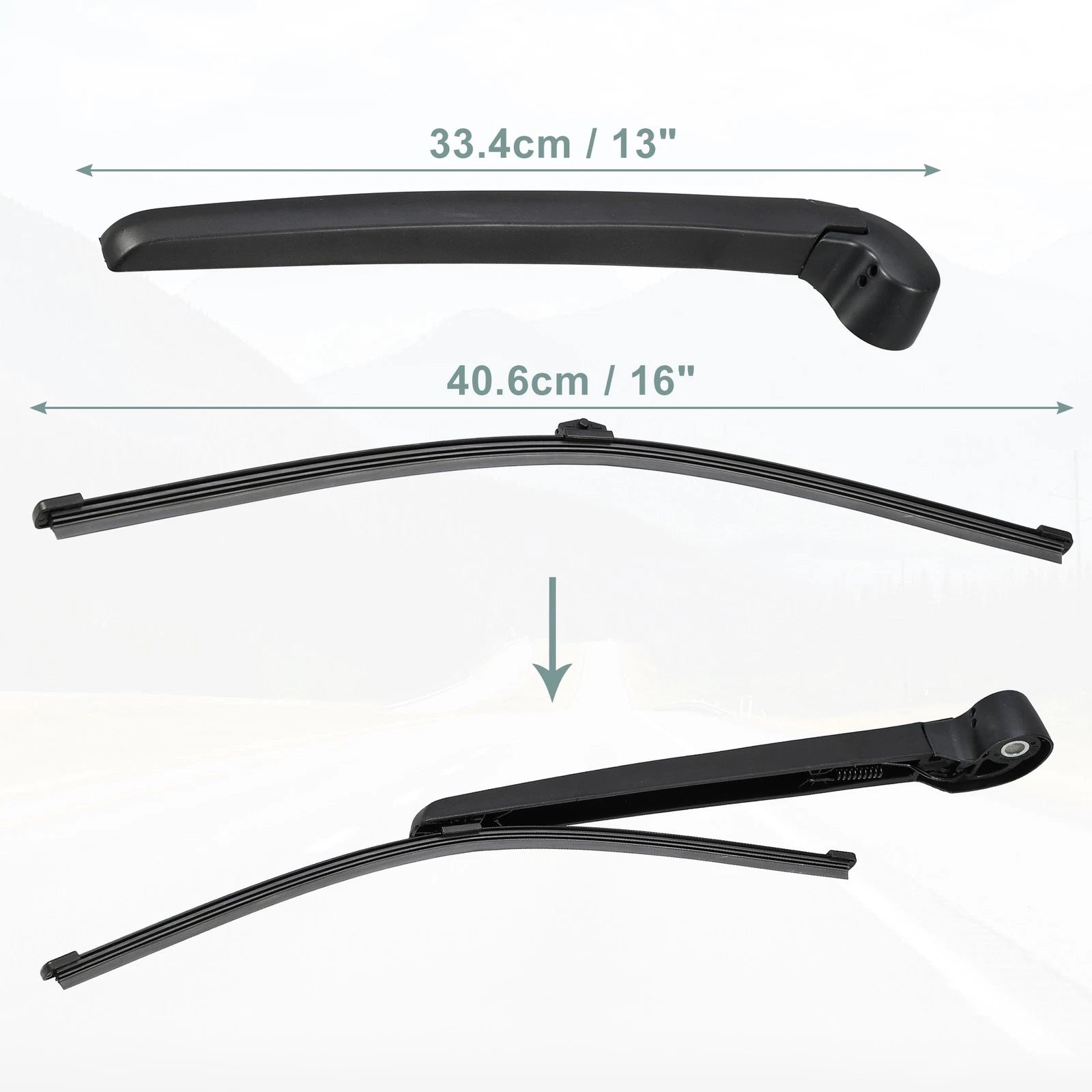 Rear Wiper Blade Arm Set for Audi A4 Allroad Quattro (2009–2016)