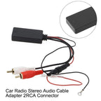 2X Radio Audio Cable Adapter 2RCA Connector for Car SUV
