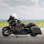 Black Driver & Passenger Seat for Harley Street Road King Glide (2009–2023)
