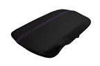 Leather Console Lid Armrest Cover for Ford Mustang (2015–2020) Black Purple Stitch