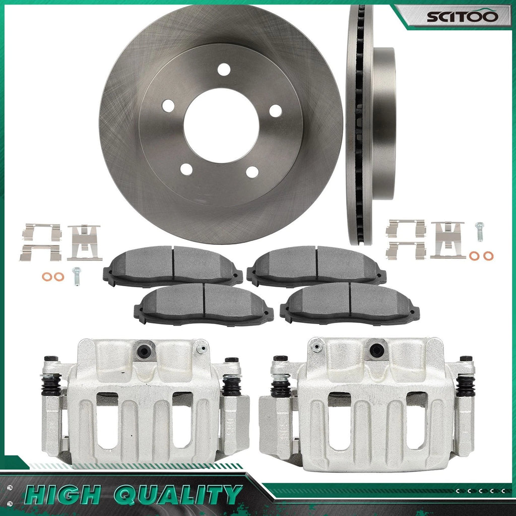 Front Brake Calipers & Rotors with Ceramic Pads for Ford F-150 (1997–2003)