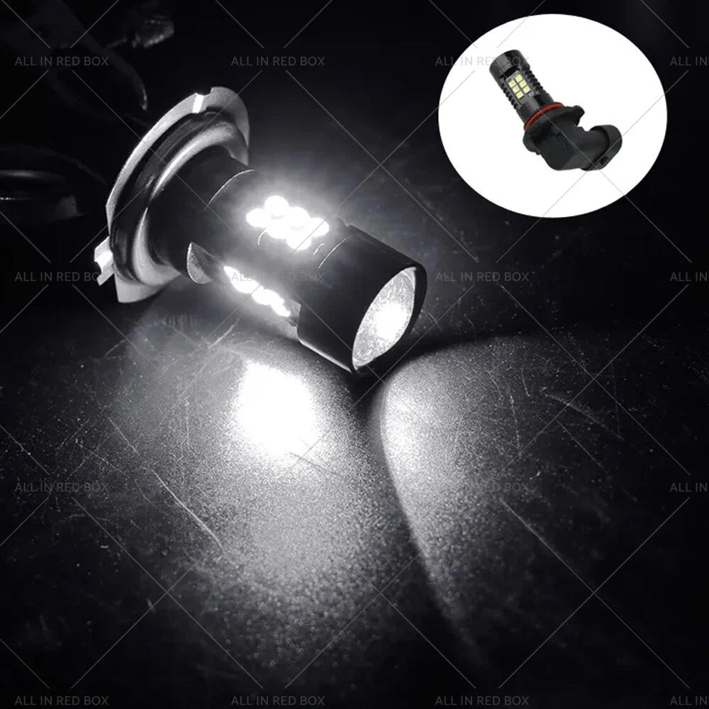 2X 9006 HB4 LED Fog Light Bulbs 6000K White 3030 21 SMD for