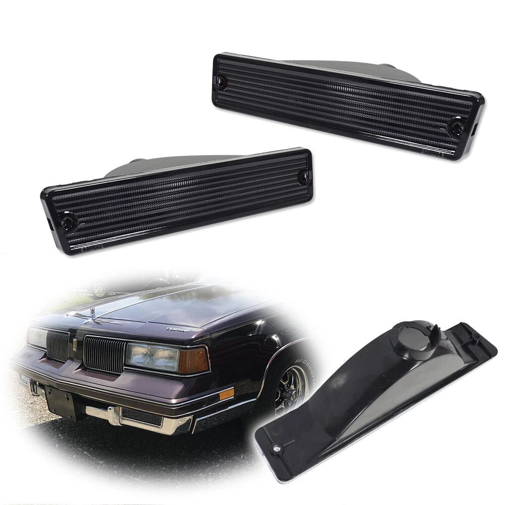 Set of 2 Smoked Parking Lamp Lenses for Cutlass 442 Salon Supreme