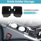 Center Console Cup Holder Organizer for Lexus GX550 (2024–2026) ABS Black