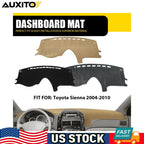 Dash Cover Mat for Toyota Sienna (2004–2010) - Black Gray Beige