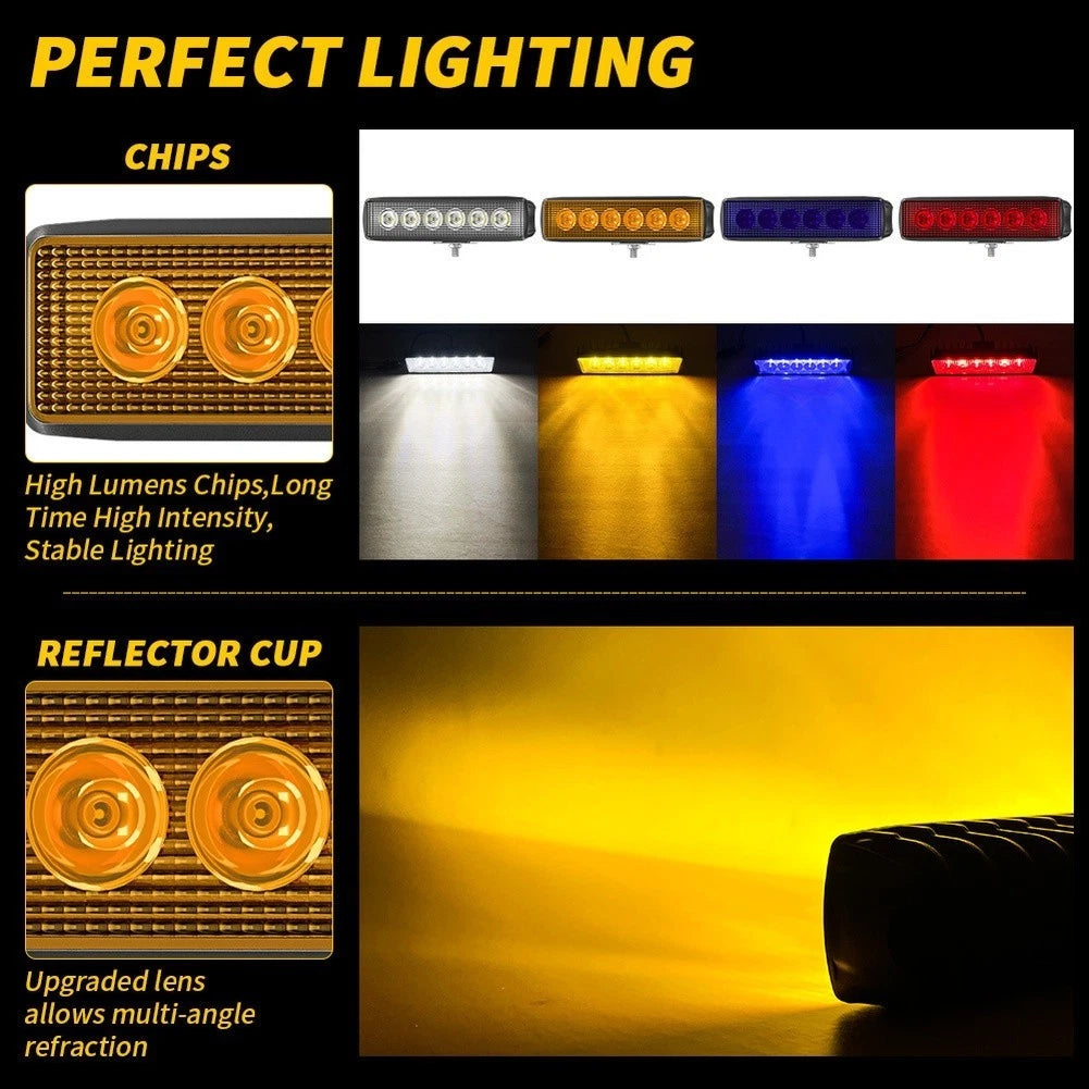 6 Inch LED Work Light Bar for SUV UTV Off Road Fog Headlight (12V)