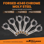 Forged 4340 H-Beam Connecting Rods for BMW M20 (1985–1993)