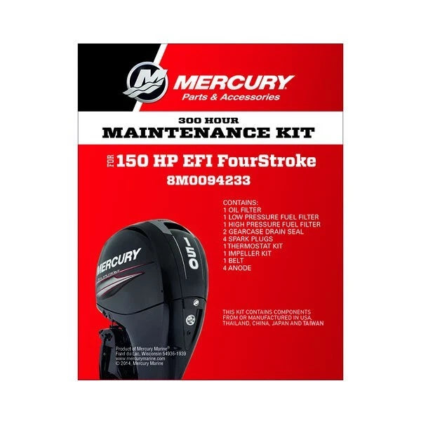 300-Hour Service Kit for Mercury 150HP EFI (8M0094233)