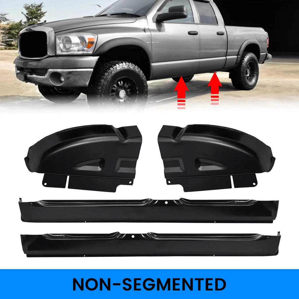 Set of 4 Rocker Panels & Cab Corners for Dodge Ram 1500 2500 3500 (2002–2008)