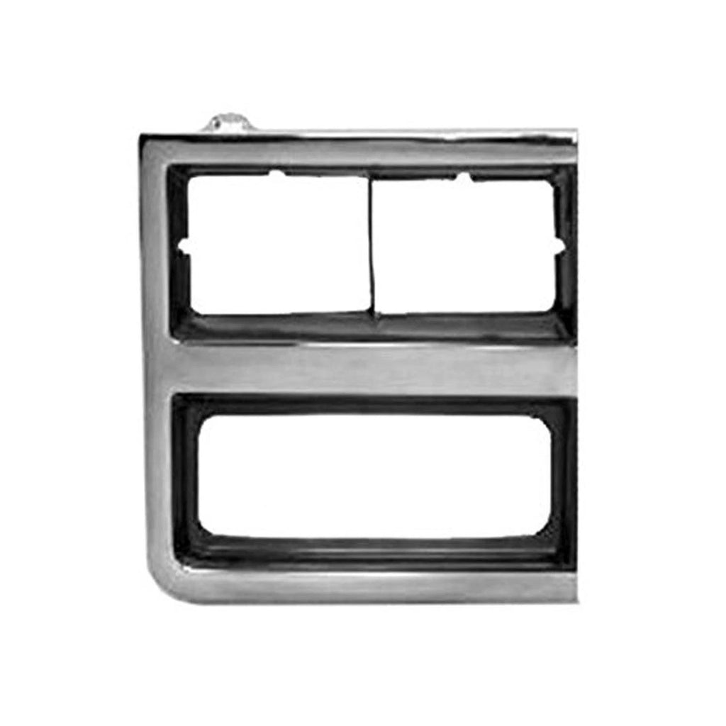 Replacement Silver Chrome Passenger Side Head Light Door w/Dual Rectangular