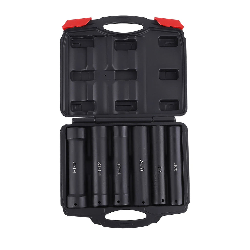 Set of 4 Heavy Duty 1/2 Inch Drive Extra-Deep Impact Sockets