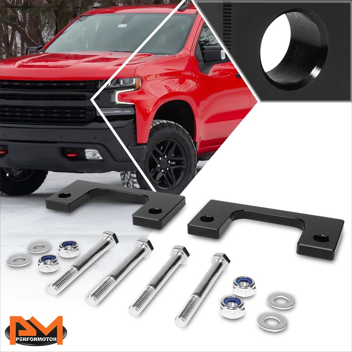 1" Front Low Mount Lift Kit Spacers for Chevy Silverado/GMC Sierra 1500 (2007–2022)
