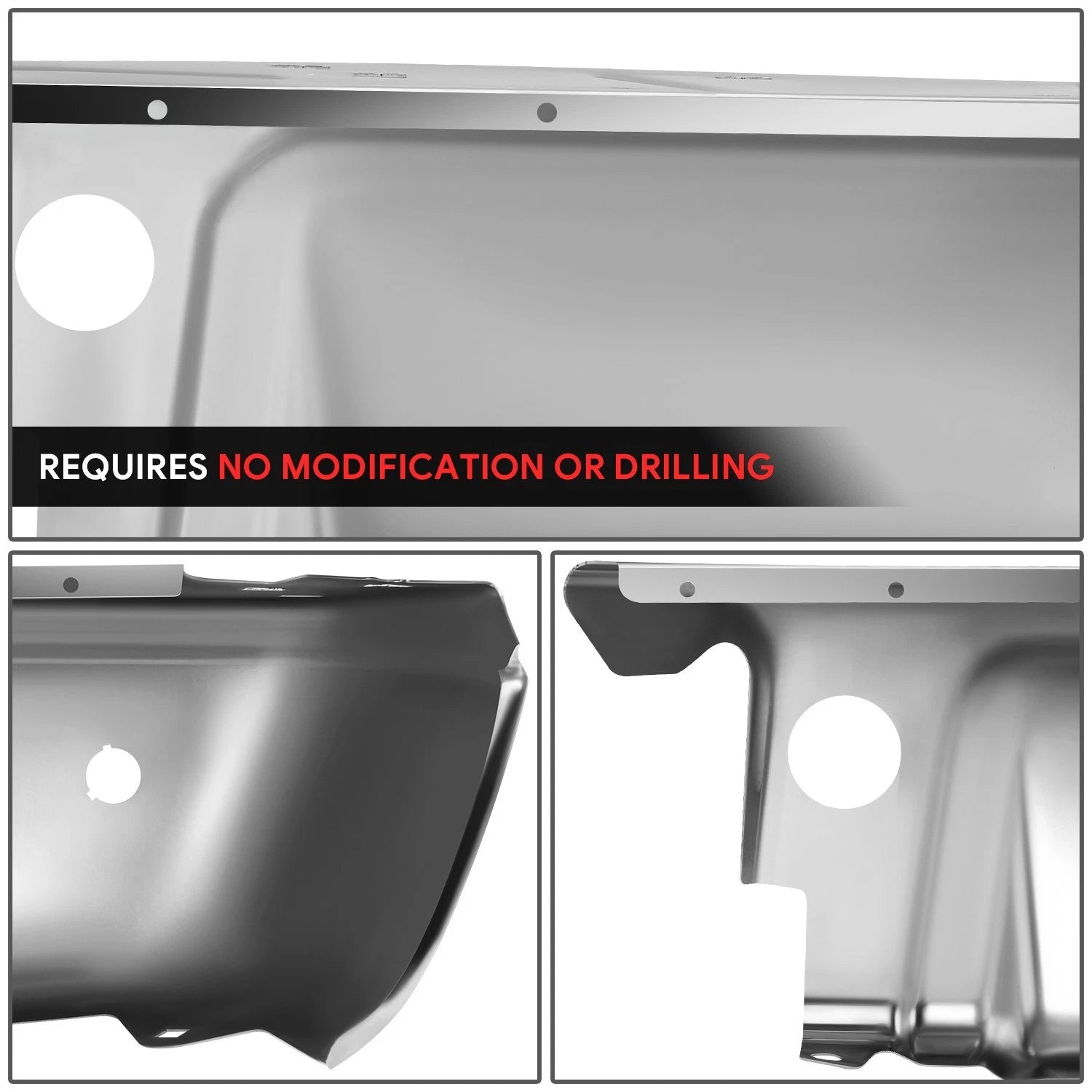 Chrome Driver Left Side Rear Bumper End for Ford F-250 SD (2008–2016)