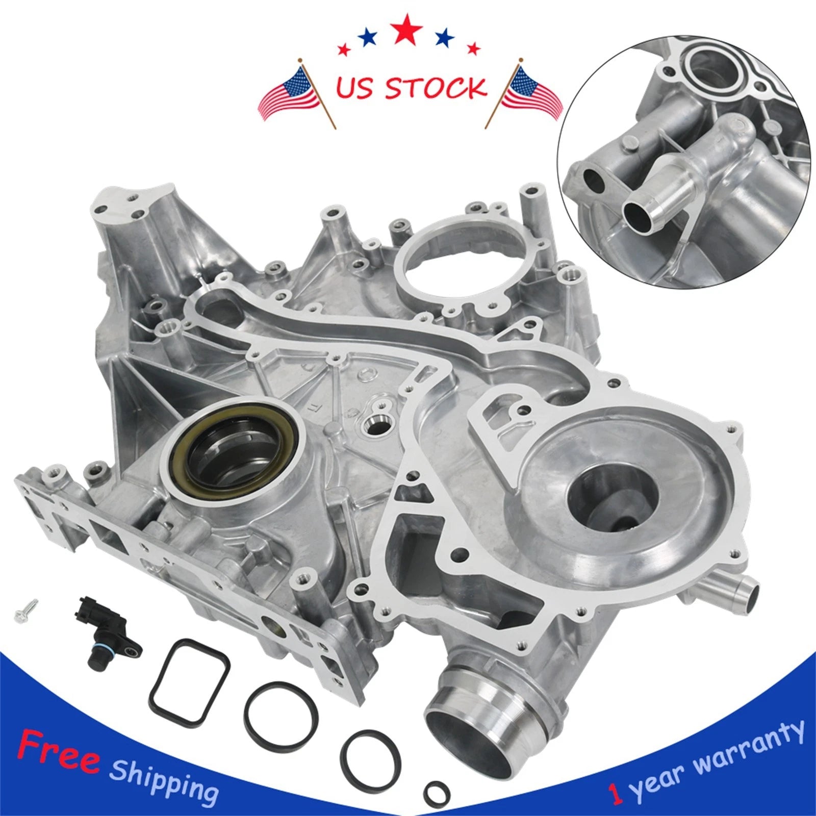 Aluminum Timing Cover for Ford Super Duty 250 350 6.7L (2011–2016)