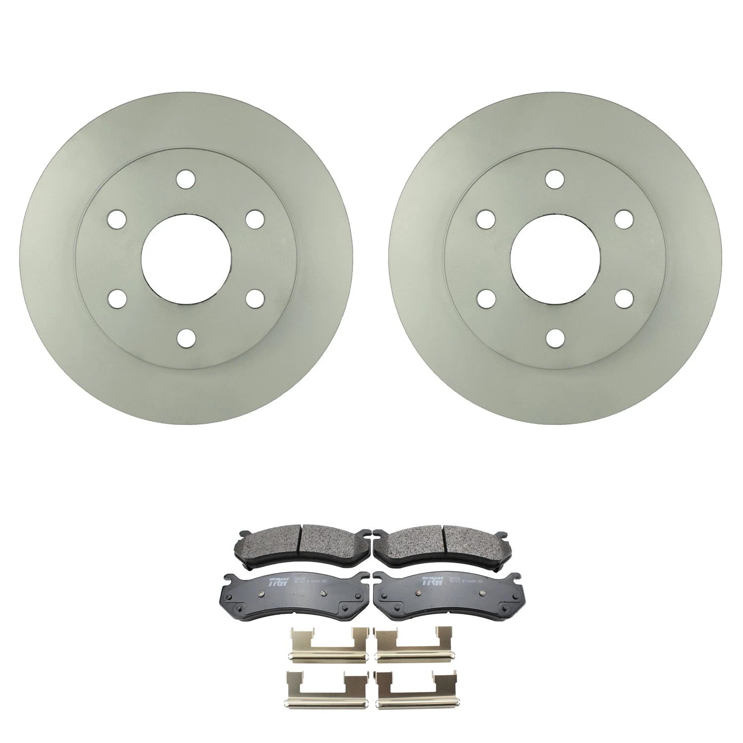 Set of 4 Bosch QuietCast Front Rotors & TRW Pro Metallic Pads for Express 1500