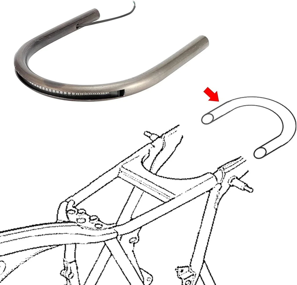 Rear Seat Frame Hoop & LED Turn Signal Lights for Honda CB, Yamaha