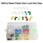 Door Lock Rod Clips 160Pcs Plastic for Vehicle
