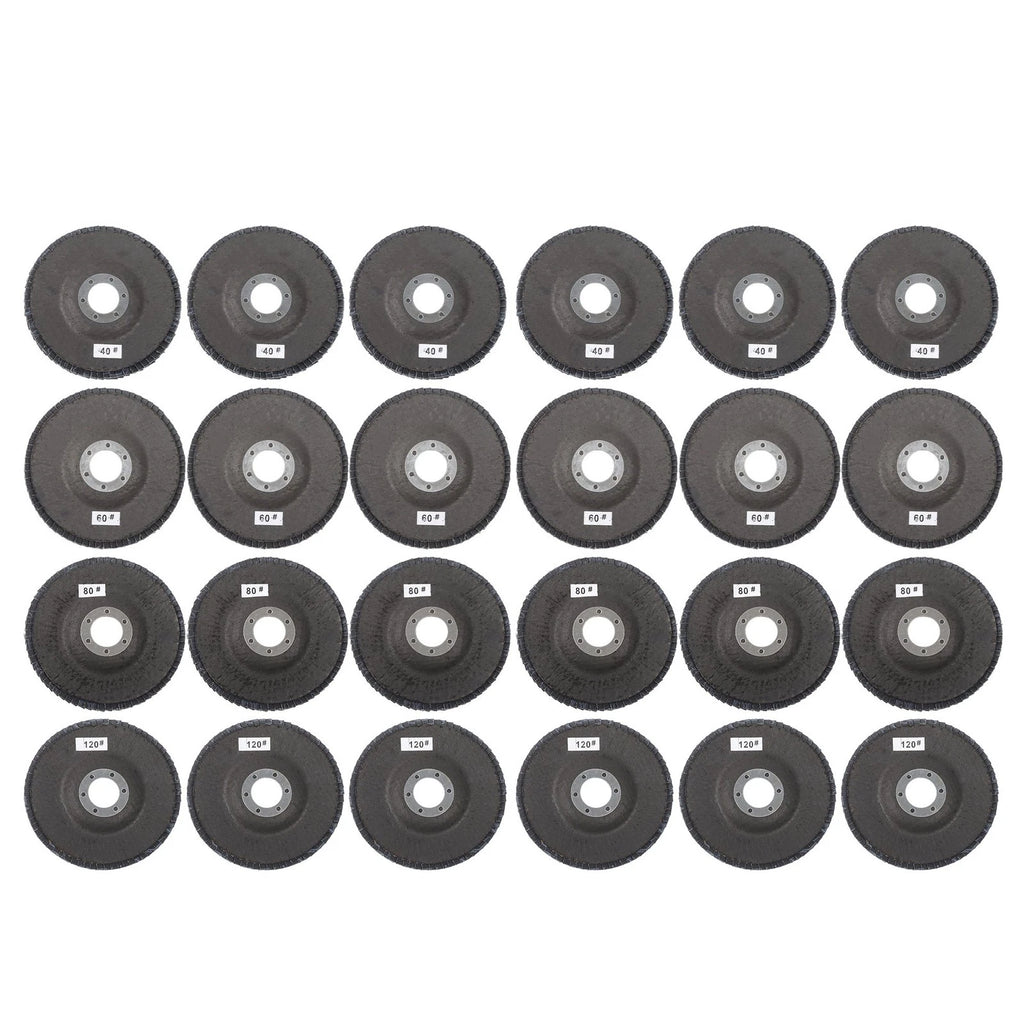 24PCS Flap Discs T29 for Angle Grinder 4-1/2" x 7/8" (Grit 40/60/80/120)
