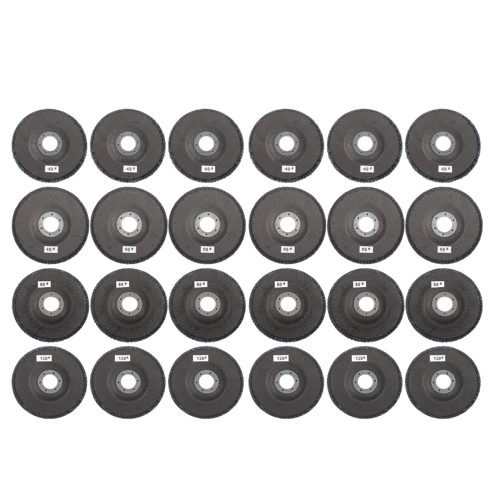 24PCS Flap Discs T29 for Angle Grinder 4-1/2" x 7/8" (Grit 40/60/80/120)