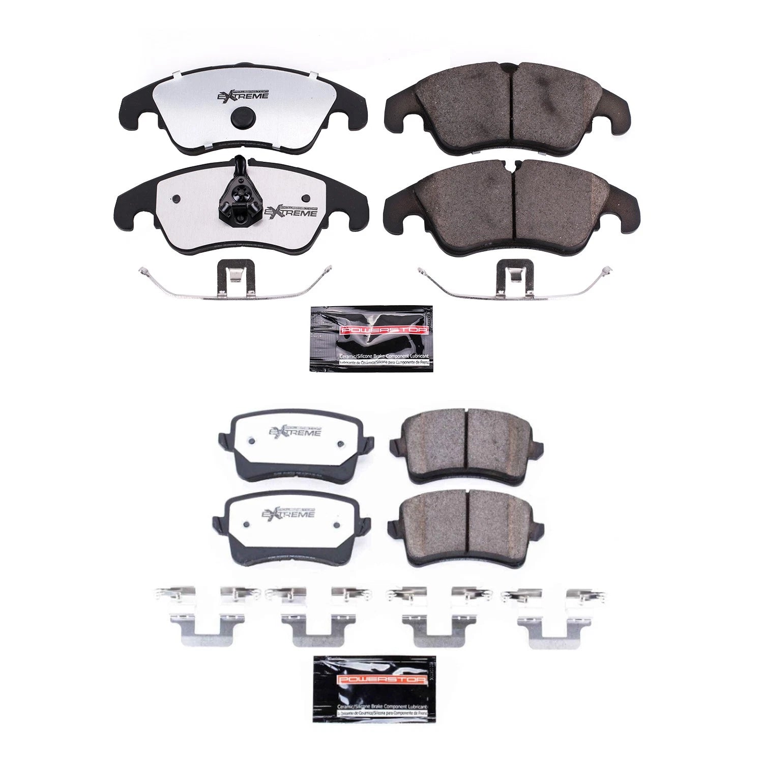 PowerStop Z26 Carbon-Fiber Ceramic Brake Pads Kit for Audi A4 A5 Q5 (2010–2020)