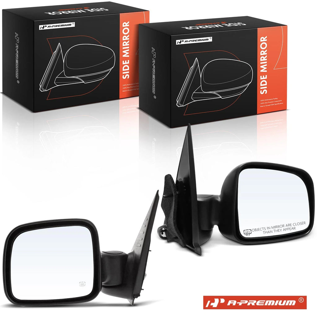 2X Power Mirrors with Manual Fold and Heat for Jeep Liberty (2002–2007)